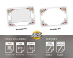 Holiday Photobooth Template white grass snow theme white red orange Christmas party photo booth template 4x6 portrait for mirror booth