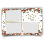 Christmas Photobooth Template, Holiday Photo Booth, Merry Christmas, Xmas, New Year Party, Poinsettia 1418