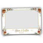 Burnt Orange Wedding Anniversary Photobooth Template Greenery Terracotta Floral Photo Booth Flower 1056