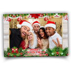 Christmas Photobooth Template | Merry Christmas | Holiday Photo Booth Template | Xmas | Poinsettia | sku 831