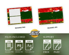 Merry Christmas Photo Booth Template | Xmas Photobooth | Xmas | Holiday | New Year | Red Gold Green