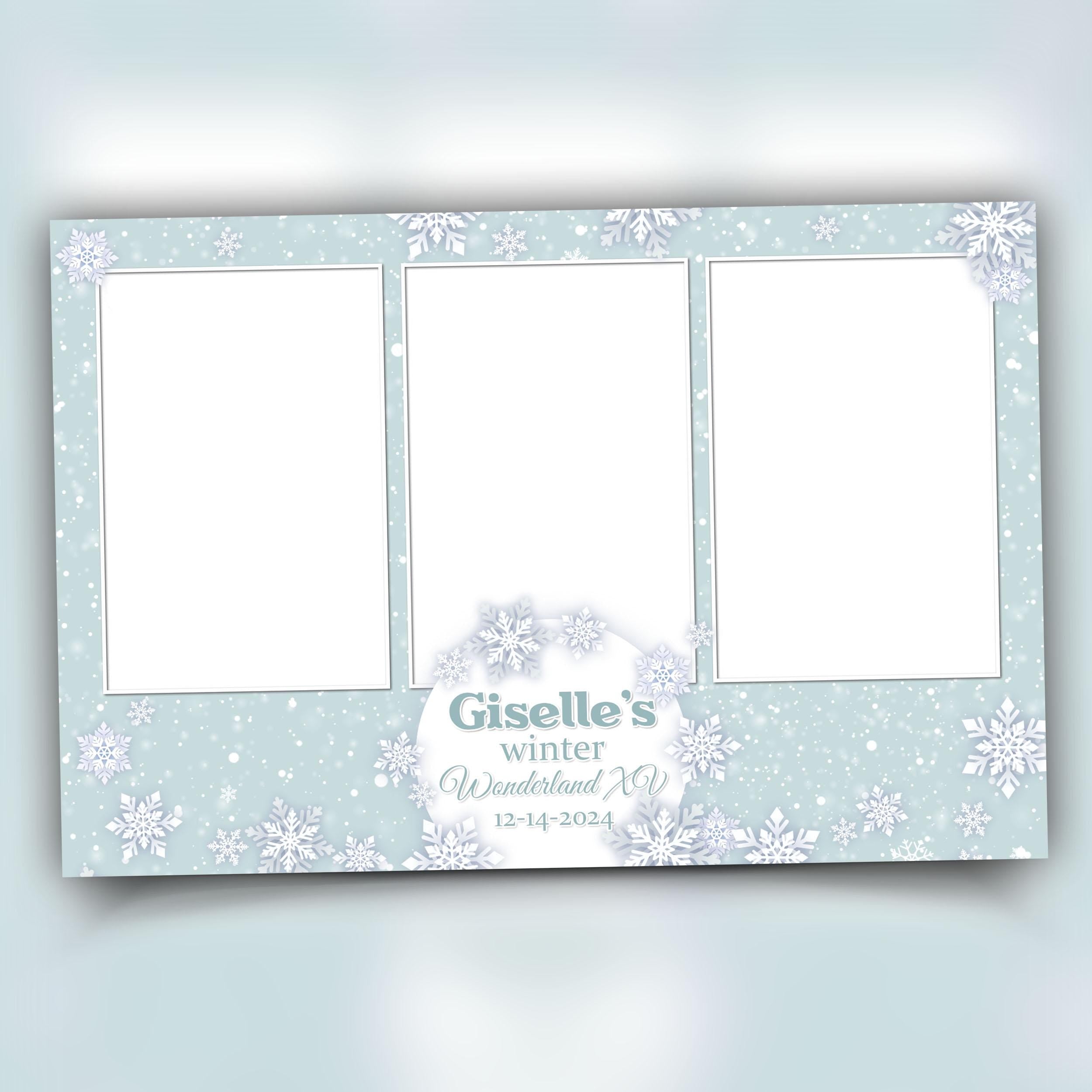 Winter Wonderland | XV Photobooth | Winter Wonderland Photo Booth | Winter Wonderland Photo Booth Template | Winter Wonderland XV | Birthday