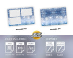 Snowflakes Photo Booth Template | Sweet 16 | Winter Wonderland | Snowflakes 2x6 stripe | Snow Photobooth