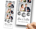 Disco Ball Photobooth Template, Disco Photo Booth Template, Silver Disco Ball Wedding Photobooth Template 1463