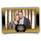 Gold Glitter Holiday Photobooth Template, Golden Party Photo Booth Template