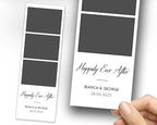 Wedding signature black and white Bridal Shower Anniversary Photo Booth Template 2x6 Strip Photobooth Template with FONT
