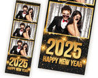 New Year Photo Booth Template, 2025 New Year Photo Booth Template, NY Celebration, NY Photobooth Template
