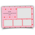 Valentine Day Photobooth Template, Love Pink Heart Photo Booth Overlay 1501