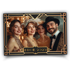 Gatsby Photobooth Template, Art Deco Photo Booth Frame, The Great Gatsby Gold Foil Geometric 1920s Photobooth, Groomsman Overlay