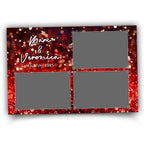 Photobooth Template for Wedding, Birthday Photobooth, Sweet 16, Anniversary Red 4x6 Photo Booth Overlay, Red Bokeh Bday Overlay, 725