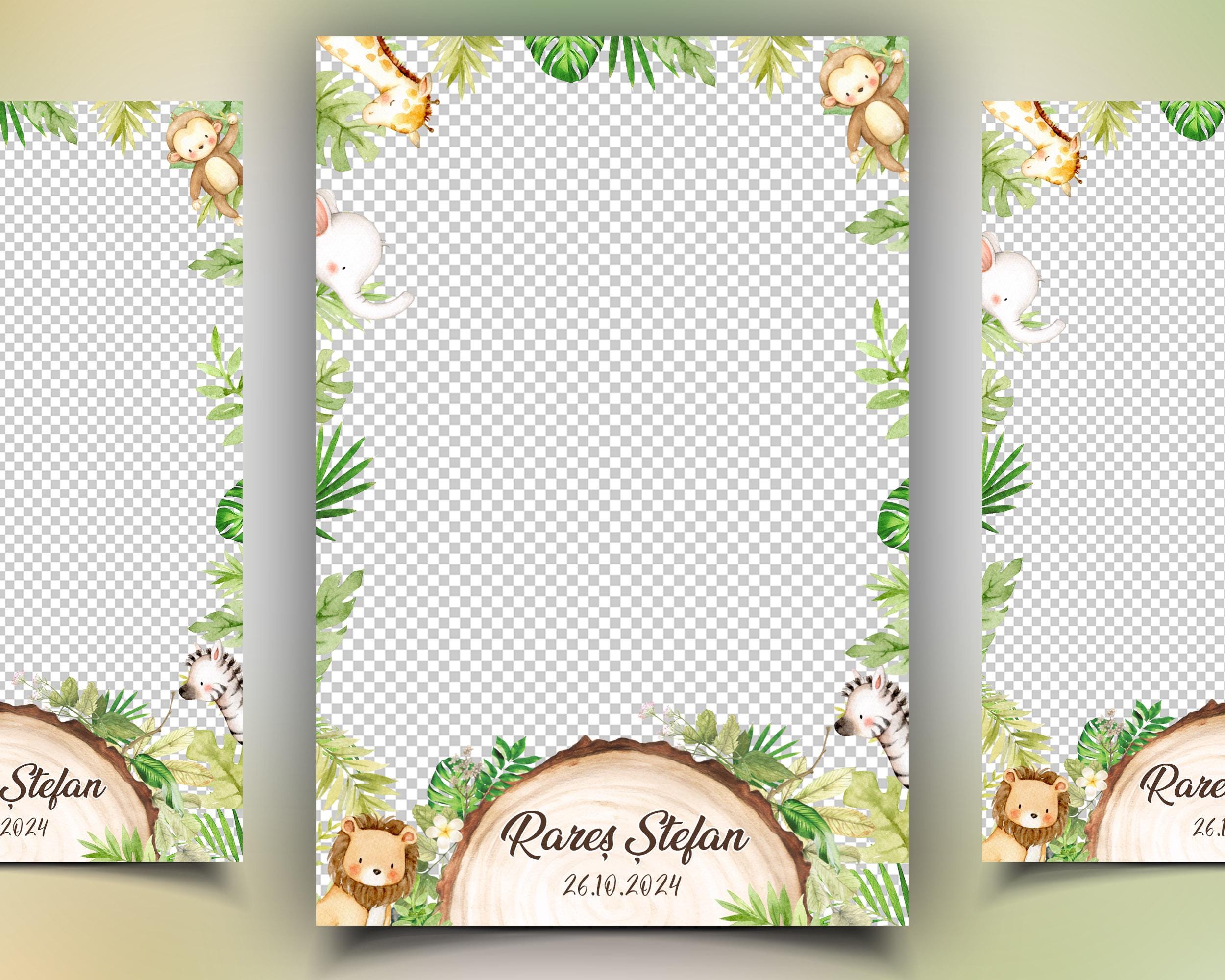 Safari Wild One Photobooth Template, It's a Boy Dinosaur Baby Shower Photo Booth Template | Dino Baby Shower Photobooth Template 1443