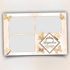 Birthday Photobooth Template with Golden Butterfly, Quinceañera, Sweet 16 Photo booth, Mis Quince, Sweet Sixteen, XV, Quinceanera Bday, 608