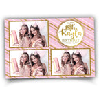 Birthday Photobooth Template, Bday, Sweet 16, Pink, Gold, Birthday Photo Booth Template 701