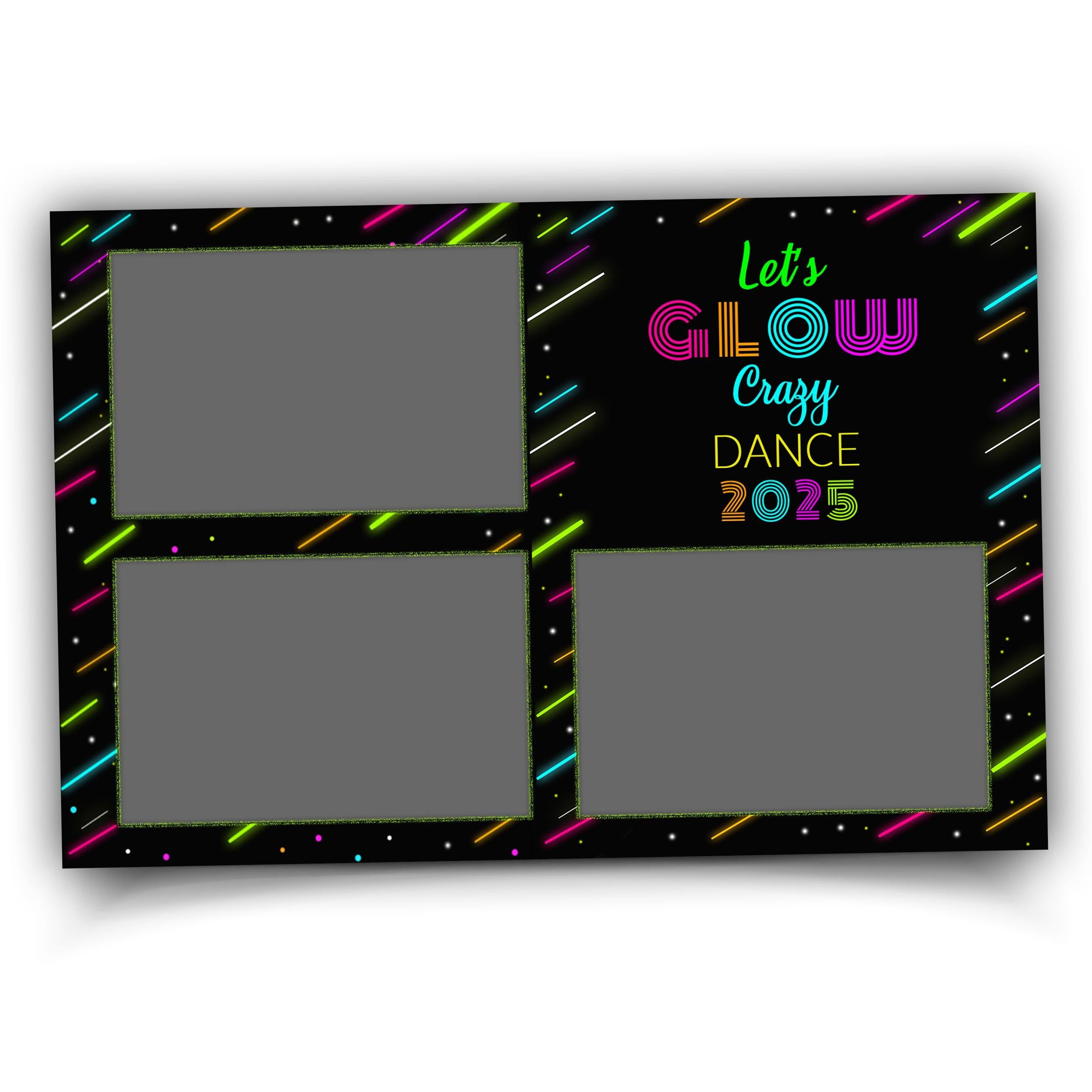 Prom Night, Glow Prom, Glow Prom, Neon Light, Light up the Night, Photobooth Template, 2x6 strip, Photo booth Template, 1079