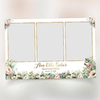 Quinceañera Photobooth Template, Sweet 16, Birthday, Mis Quince, XV, Green ivory Flowers Photo Booth Template Mirror Salsa Darkroom