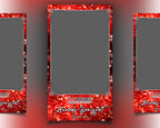 Red Photobooth Template for Wedding, Birthday Photobooth, Sweet 16, Anniversary Red Photo Booth Overlay, Red Bokeh Bday, 360 Overlay, 725