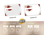 Boho Wedding Photo Booth Template 4x6 Gold Floral Photobooth Overlay 1528