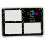 Prom Night, Glow Prom, Glow Prom, Neon Light, Light up the Night, Photobooth Template, 2x6 strip, Photo booth Template, 1079