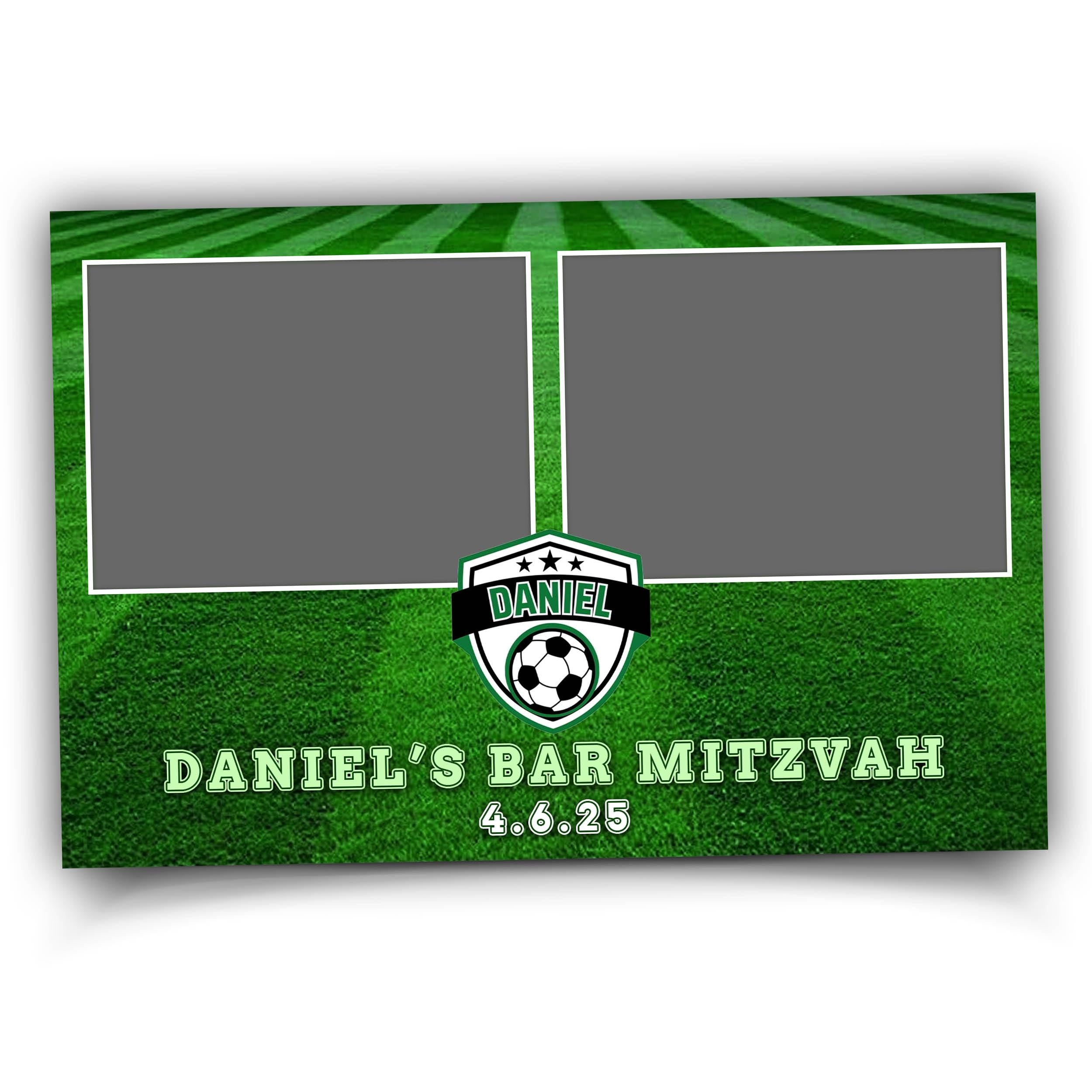 Bar Mitzvah Photo Booth Template and Football Playground Bar & Bat Mitzvah Photobooth Overlay