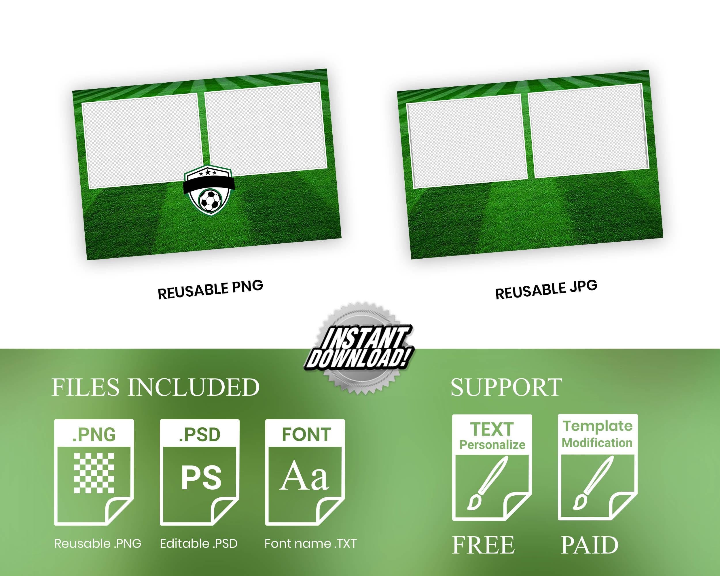 Bar Mitzvah Photo Booth Template and Football Playground Bar & Bat Mitzvah Photobooth Overlay