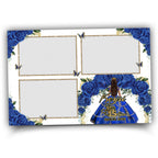 Sweet 16 Photobooth Template, Quinceañera Photo Booth, Birthday Photobooth, Mis quince años, Blue Flower, Blue Floral, Butterfly 1108