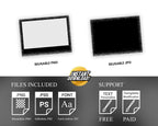 Birthday Photobooth Template 4x6 Black Silver Purple Glitter Sparkles Silver Dust Bday photo booth template
