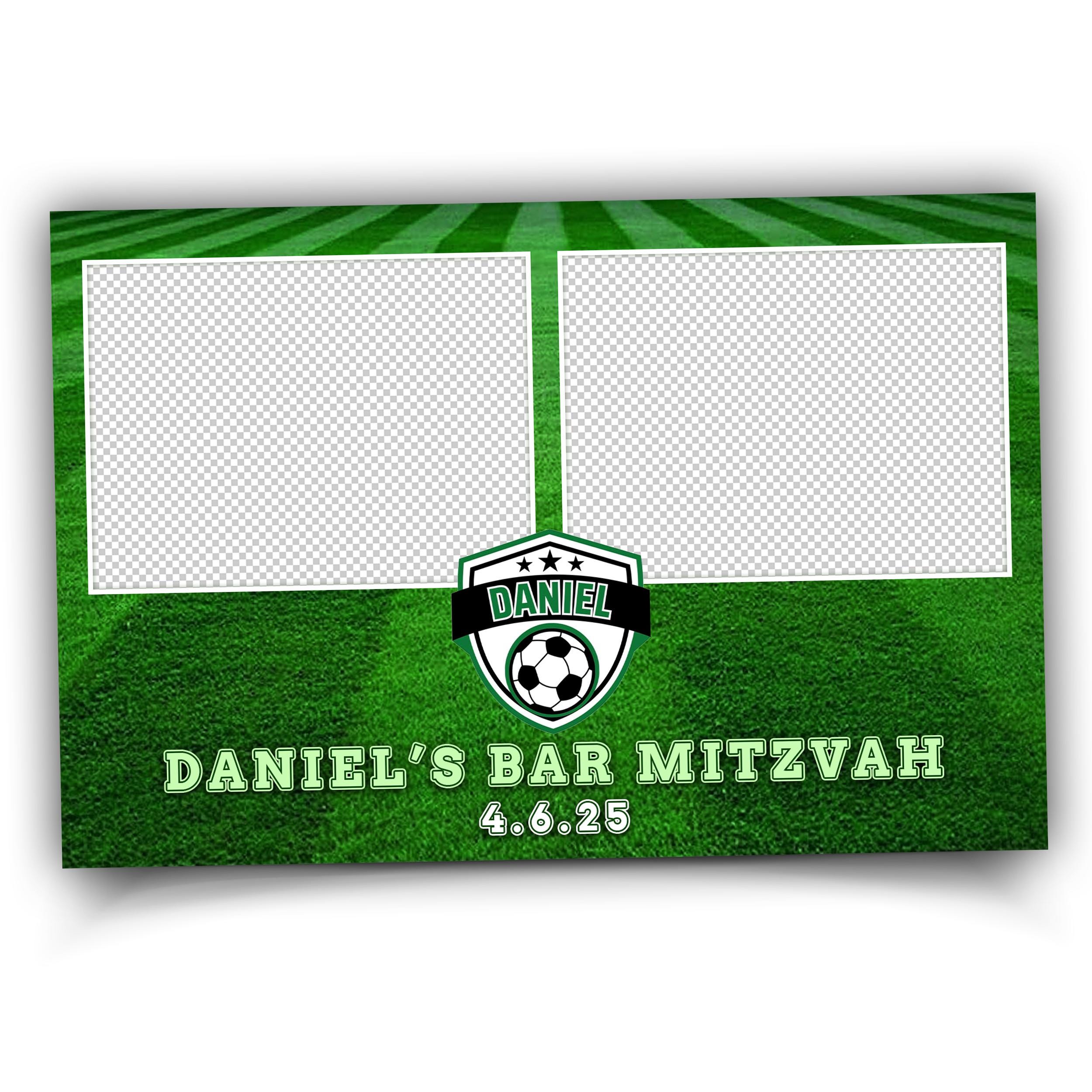 Bar Mitzvah Photo Booth Template and Football Playground Bar & Bat Mitzvah Photobooth Overlay
