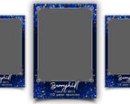 Photobooth Template 4x6 Royal Blue and Gold Photo Booth Overlay