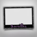 Birthday Photobooth Template 4x6 Black Silver Purple Glitter Sparkles Silver Dust Bday photo booth template