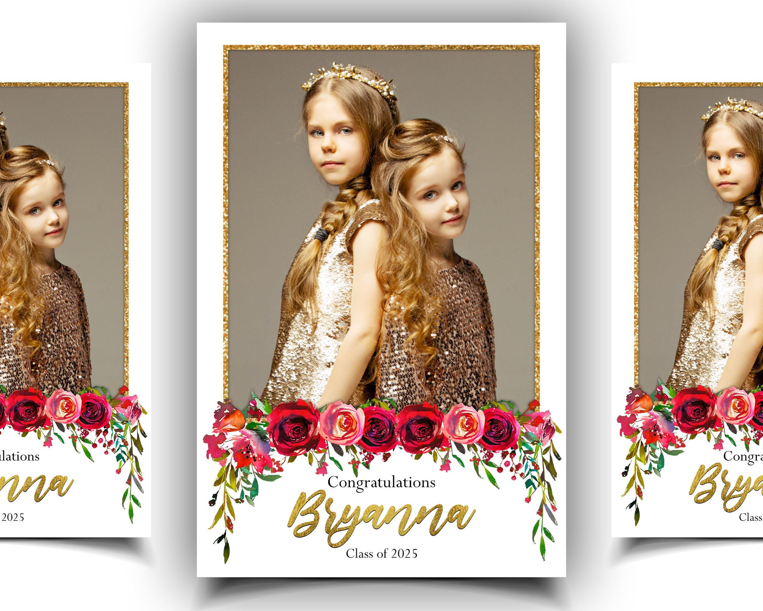 Graduation Photobooth Template, Class of,  2x6 Strip, PromPhoto Booth Overlay