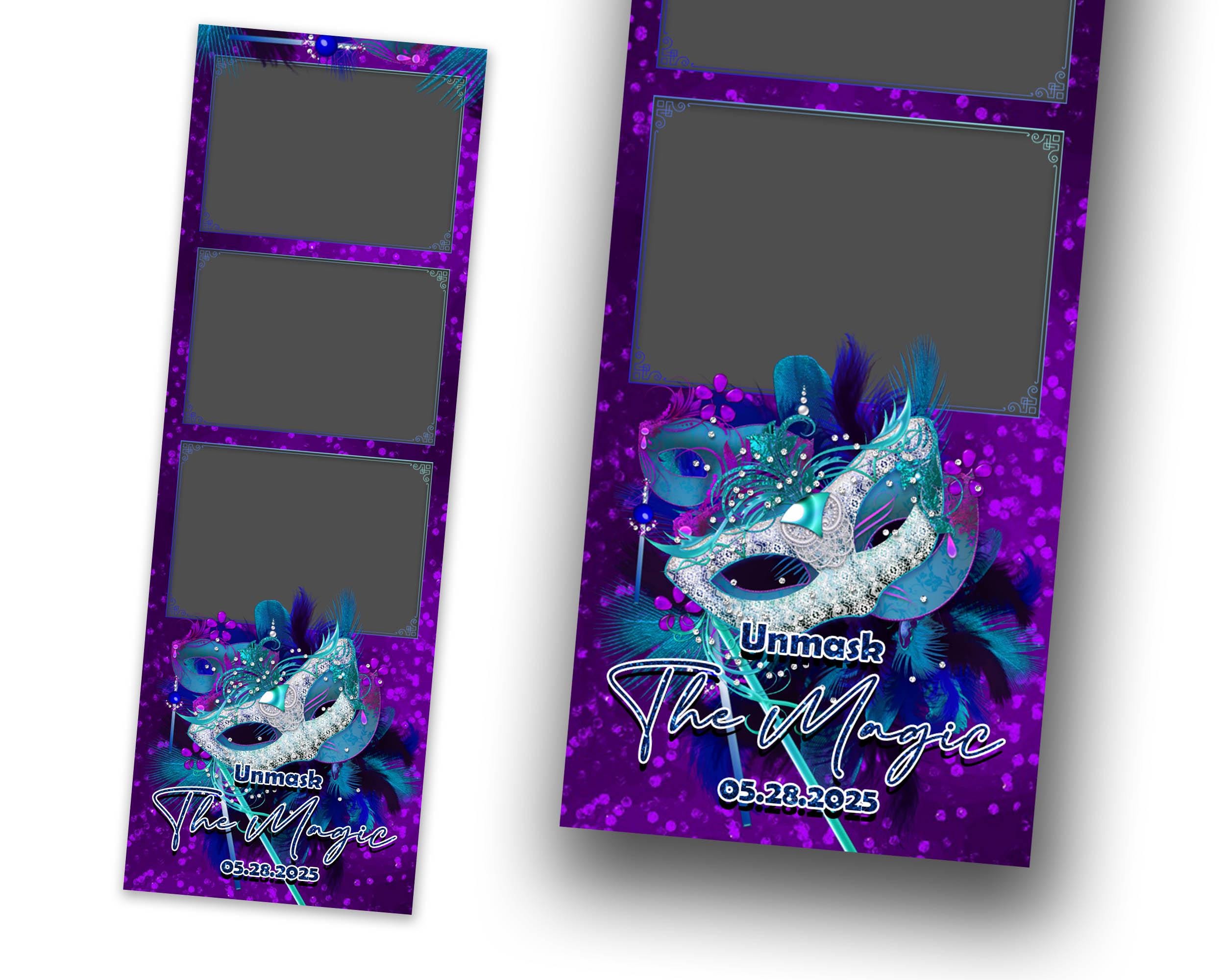 Masquerade Photobooth Template, Mardi Gras Mask Carnevale Photobooth Template, Mirror DSLR Darkroom Salsa, Touchpix