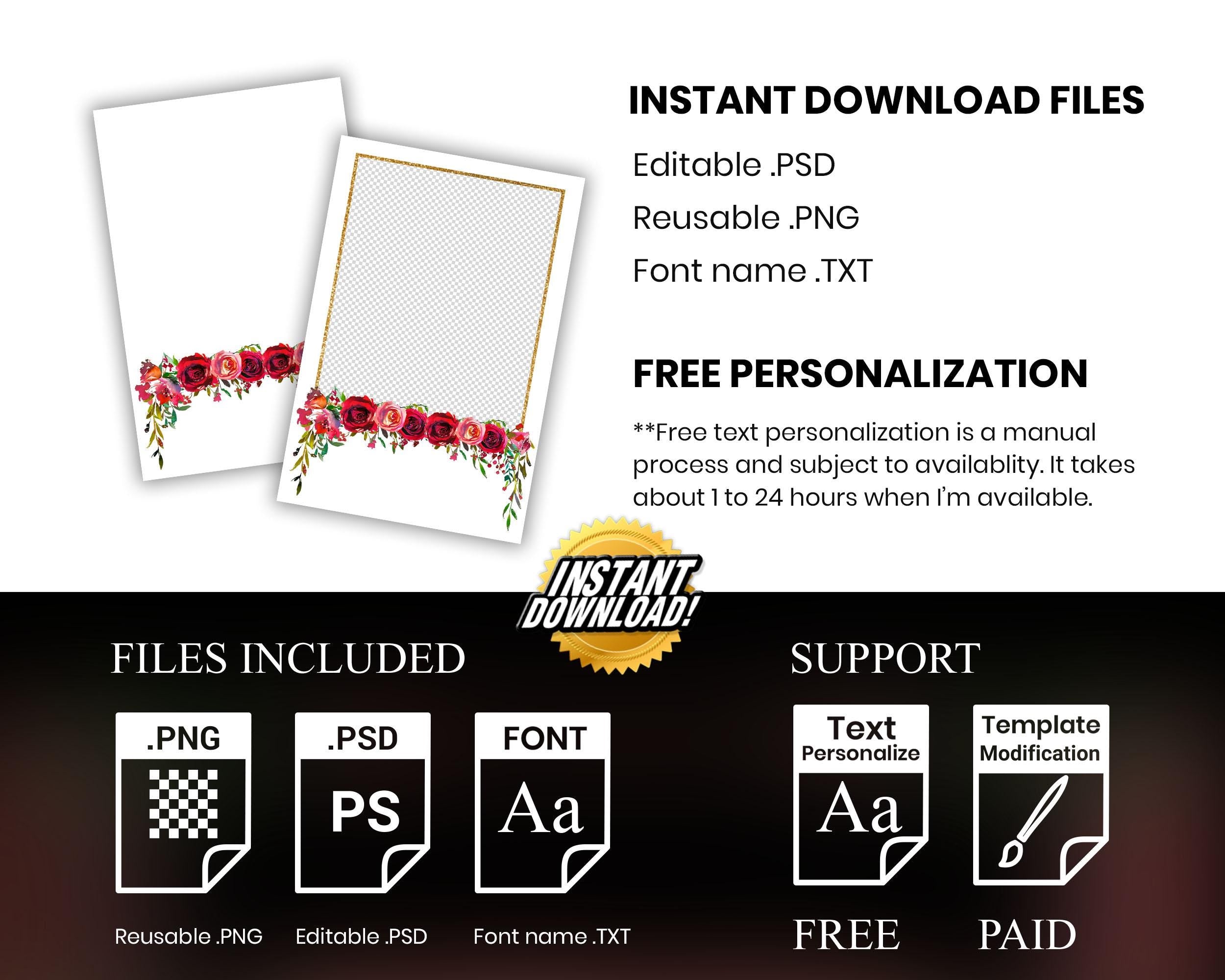 Graduation Photobooth Template, Class of,  2x6 Strip, PromPhoto Booth Overlay