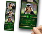 Graduation Photo Booth Template Prom 2005 Photobooth Class of 2025 Green Gold Graduation Grad Strip
