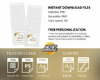 Graduation Photo Booth Template, Class of, Prom Photobooth, White Gold Grad 1094